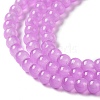 Baking Painted Imitation Jade Glass Round Bead Strands DGLA-Q021-4mm-44-3