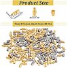  100Pcs 2 Colors Brass Screw Clasps KK-NB0002-69-2