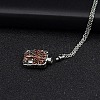 Two Tone Alloy Urn Ashes Necklaces PW-WG72189-01-3