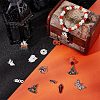 SUNNYCLUE 24Pcs 12 Styles Halloween Alloy Enamel Pendant ENAM-SC0003-38-4