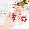 ARRICRAFT 4Pcs 2 Style Flower Glass Rhinestone Shoe Decoration AJEW-AR0001-79A-3