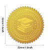 Self Adhesive Gold Foil Embossed Stickers DIY-WH0211-363-2