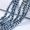Electroplate Transparent Glass Beads Strands EGLA-A034-T8mm-UA-2