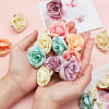 Gorgecraft 30Pcs 5 Colors Cloth Rose Flower DIY-GF0006-17-3