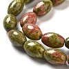 Natural Unakite Beads Strands G-B106-B26-01-4