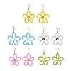 Flower Glass Beaded Dangle Earrings EJEW-JE06204-1