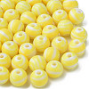 Opaque Striped Acrylic Beads MACR-S373-27A-06-3