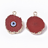 Druzy Resin Pendants RESI-S383-011C-2