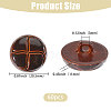 1-Hole Plastic Buttons BUTT-CA0001-34B-2