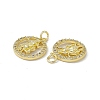 Real 18K Gold Plated Brass Micro Pave Clear Cubic Zirconia Pendants KK-E068-VB409-6-3