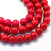 Baking Painted Glass Round Bead Strands X-DGLA-Q019-8mm-47-1