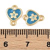 Brass Enamel Connector Charms KK-H078-03B-G01-3