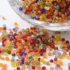 12/0 Transparent Colors Frosted Round Glass Seed Beads SEED-K003-2mm-M03-1