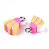 Handmade Polymer Clay Charms X-CLAY-T016-55-3