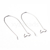 Brass Hoop Earrings Findings Kidney Ear Wires EC221-4NF-2