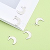 Tarnish Resistant Crescent Moon Stainless Steel Charms Pendants STAS-Q168-06-6