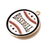 Baseball Alloy Enamel Pendants AL-CBA2166-01G-03-2
