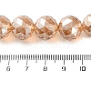 Transparent Electroplate Glass Beads Strands EGLA-N002-34E-F01-4