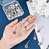 BENECREAT 36Pcs 6 Style Alloy Flower Keychain HJEW-BC0001-23-3