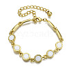 Electroplated Alloy Link Bracelets BJEW-T012-010-RS-1