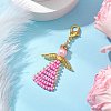 Angel Glass Seed Beads Pendants Decrotions HJEW-MZ00113-01-2