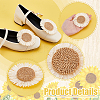 Flower Rattan Woven Shoe Decorations AJEW-WH0518-95-4