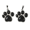 Natural Obsidian Pendants X-G-B194-02P-07-1
