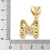 Brass Micro Pave Colorful Cubic Zirconia Pendants KK-P281-01G-M-3