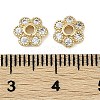 Brass Micro Pave Clear Cubic Zirconia Bead Caps KK-I719-07G-3