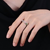 Adjustable Brass Micro Pave Cubic Zirconia Finger Rings for Women PW-WG0F96B-01-2