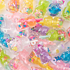 35Pcs 7 Colors Transparent Resin Pendants RESI-CJ0002-10-4