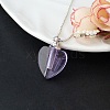 Medium Purple Glass Perfume Bottle Pendant Necklaces PW-WGF3857-09-1