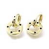 Flat Round Brass Micro Pave Cubic Zirconia Hoop Earrings EJEW-U061-02G-5