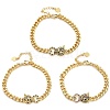 Brass Micro Pave Cubic Zirconia Bracelets BJEW-K261-06G-1