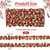 3D Flower Embroidery Polyester Lace Trim SRIB-WH0011-141D-2