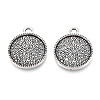 Tibetan Style Alloy Pendant Cabochon Settings PALLOY-N178-09AS-1