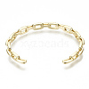 Brass Micro Pave Clear Cubic Zirconia Cuff Bangles BJEW-S142-020-NF-3