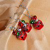 Christmas Bell Alloy Rhinestone Pendant Necklaces & Dangle Earrings Sets WG37E36-03-3