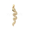 Brass Micro Pave Cubic Zirconia Pendants KK-C108-01C-G-1