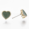 Alloy Enamel Stud Earring Findings X-PALLOY-N154-20B-2