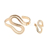 Alloy S-shape Cuff Bangle & Ring Sets for Women SJEW-C005-02G-3