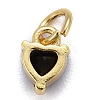 Brass Micro Pave Cubic Zirconia Charms X-KK-P192-08-G04-2