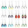 304 Stainless Steel Teardrop Dangle Earrings EJEW-YW00007-1