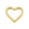 Heart Rack Plating Brass Pendants KK-C074-14G-1