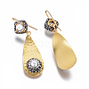 Natural Pearl Dangle Earrings EJEW-F230-01MG-2