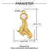 304 Stainless Steel Pendants STAS-OY017-63G-2