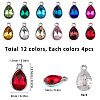 SUNNYCLUE Alloy Glass Charms GLAA-SC0001-09-4