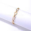 Stainless Steel Paperclip Chain & Heart Link Chain Bracelets for Women SU4878-3