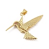 Rack Plating Brass Micro Pave Cubic Zirconia Pendants KK-E072-23G-2