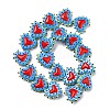 Baking Paint Glass Bumpy Beads Heart LAMP-V001-07B-2